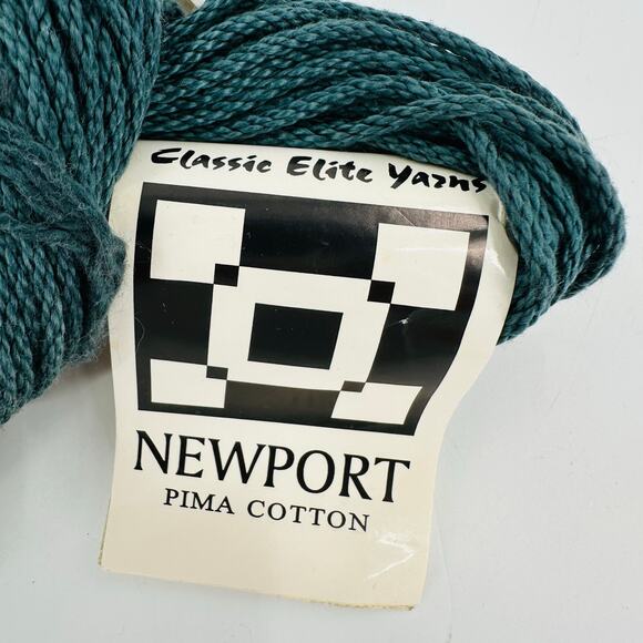 4 Classic Elite Yarns NEWPORT 100% Mercerized PIMA Cotton Blue Green #2007 - Picture 6 of 6